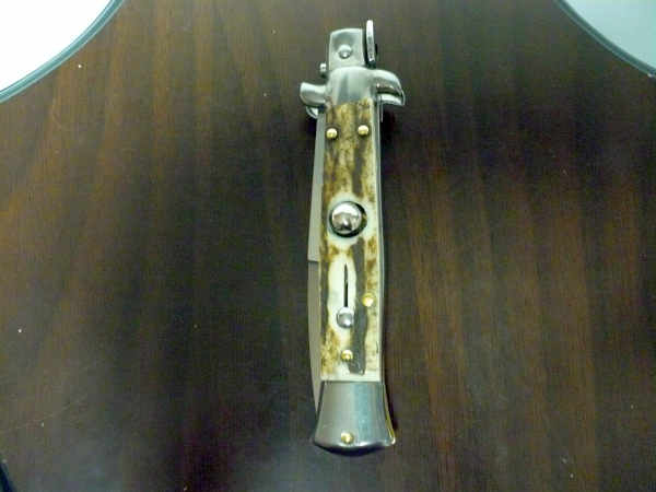 Frank Beltrame -  italian stiletto 20cm, corno di cervo -lama baionetta - 20FB/63B - 4