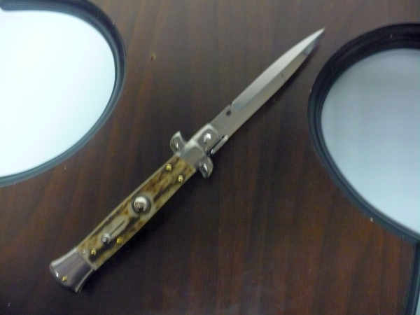 Frank Beltrame -  italian stiletto 20cm, corno di cervo -lama baionetta - 20FB/63B - 4