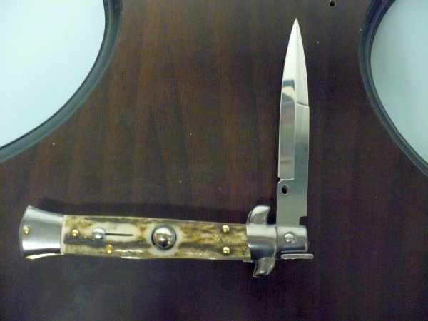 Frank Beltrame -  italian stiletto 20cm, corno di cervo -lama baionetta - 20FB/63B - 4