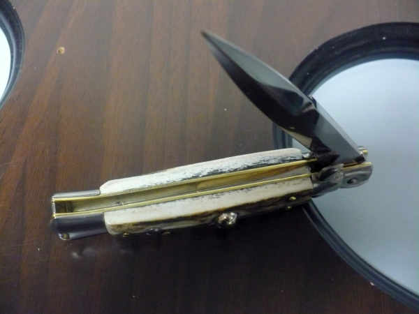 Frank Beltrame -  italian stiletto 20cm, corno di cervo -lama baionetta - 20FB/63B - 4