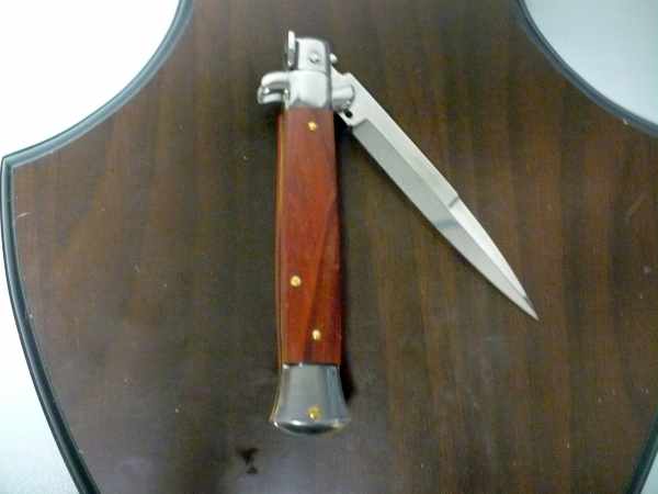 Frank Beltrame italian stiletto - 23 cm legno rosso -lama baionetta- modello FB 23/83B - 4