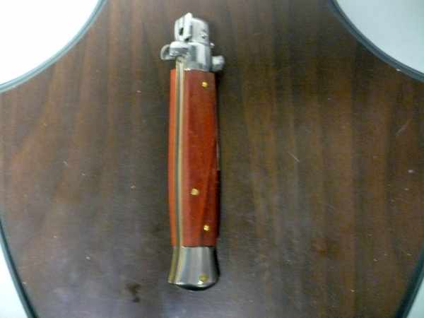 Frank Beltrame italian stiletto - 23 cm legno rosso -lama baionetta- modello FB 23/83B - 4