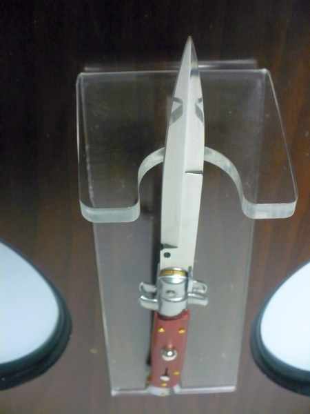 Frank Beltrame italian stiletto - 23 cm legno rosso -lama baionetta- modello FB 23/83B - 4