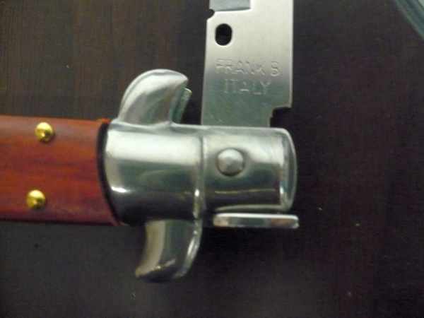 Frank Beltrame italian stiletto - 23 cm legno rosso -lama baionetta- modello FB 23/83B - 4