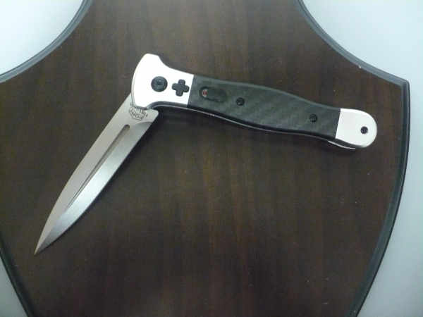 Fort Knife Works - cross - Usa 21,50 cm, pugnale, con impugnatura in fibra di carbonio , lama dagger