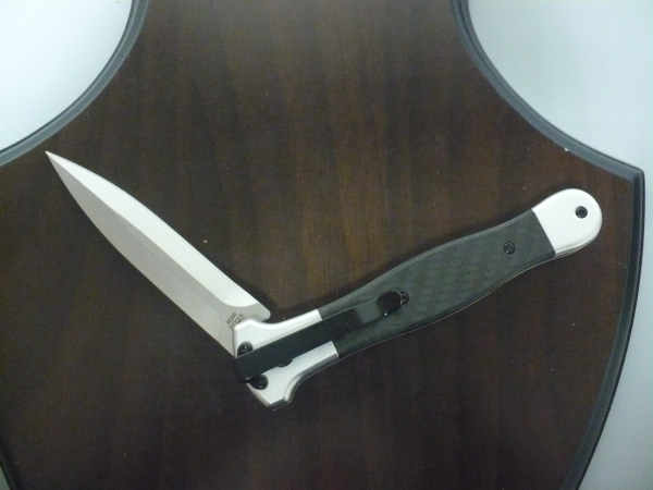 Fort Knife Works - cross - Usa 21,50 cm, pugnale, con impugnatura in fibra di carbonio , lama dagger