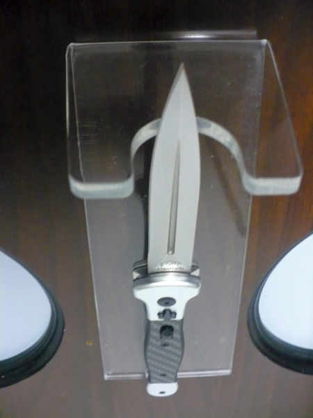Fort Knife Works - cross - Usa 21,50 cm, pugnale, con impugnatura in fibra di carbonio , lama dagger