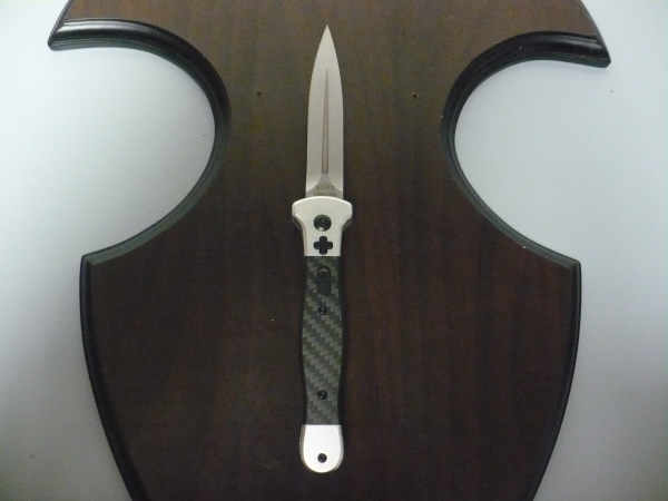 Fort Knife Works - cross - Usa 21,50 cm, pugnale, con impugnatura in fibra di carbonio , lama dagger