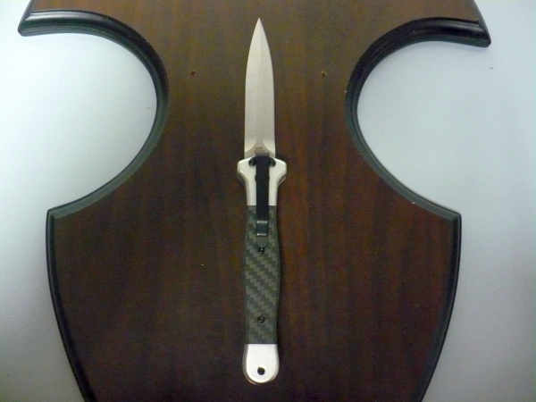 Fort Knife Works - cross - Usa 21,50 cm, pugnale, con impugnatura in fibra di carbonio , lama dagger