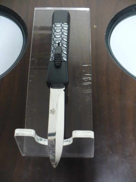 Italian stiletto frontale  coltelleria Maniago - 20 cm - ergonomica ,teschi, lama dagger - 4