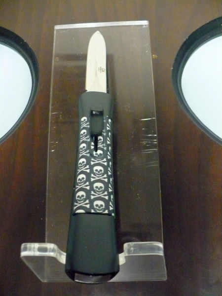 Italian stiletto frontale  coltelleria Maniago - 20 cm - ergonomica ,teschi, lama dagger - 4