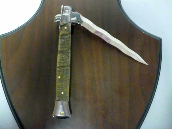 Frank Beltrame , italian stiletto - 28 cm , corno di ariete - lama kriss , modello FB 28/89K - 4