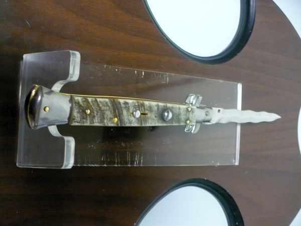 Frank Beltrame , italian stiletto - 28 cm , corno di ariete - lama kriss , modello FB 28/89K - 4