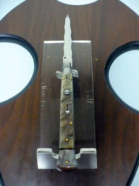 Frank Beltrame , italian stiletto - 28 cm , corno di ariete - lama kriss , modello FB 28/89K - 4