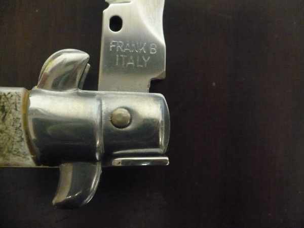 Frank Beltrame , italian stiletto - 28 cm , corno di ariete - lama kriss , modello FB 28/89K - 4