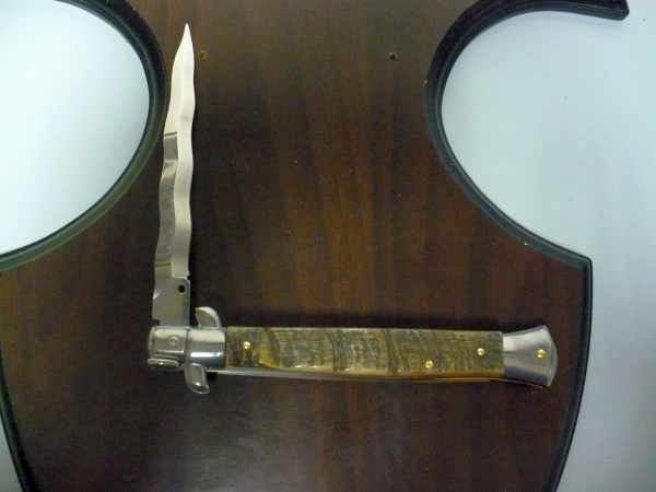 Frank Beltrame , italian stiletto - 28 cm , corno di ariete - lama kriss , modello FB 28/89K - 4