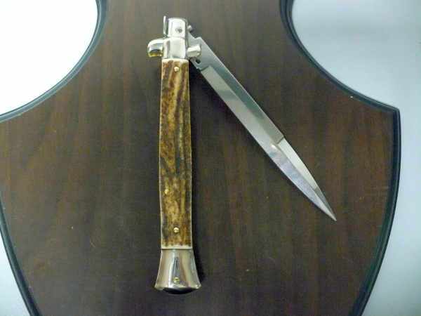 Picklock - Frank Beltrame - Italian stiletto -pugnale 28cm, lama baionetta- corno di cervo FB  P28/63 -4
