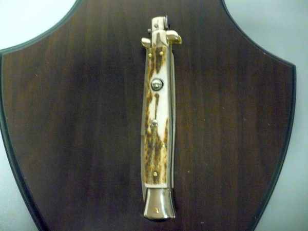 Picklock - Frank Beltrame - Italian stiletto -pugnale 28cm, lama baionetta- corno di cervo FB  P28/63 -4
