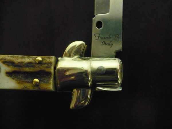 Picklock - Frank Beltrame - Italian stiletto -pugnale 28cm, lama baionetta- corno di cervo FB  P28/63 -4