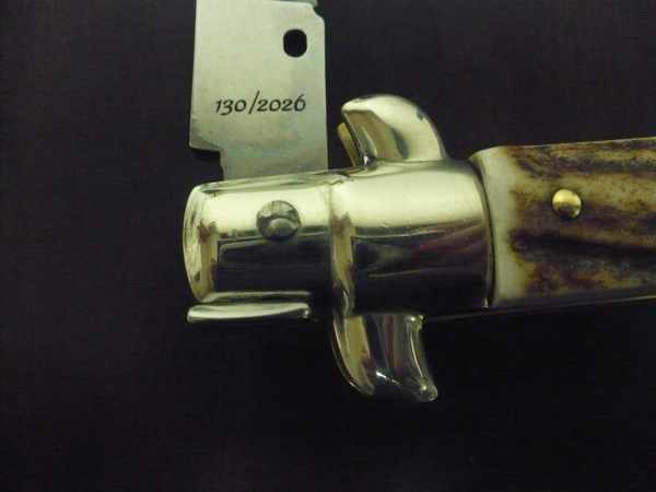 Picklock - Frank Beltrame - Italian stiletto -pugnale 28cm, lama baionetta- corno di cervo FB  P28/63 -4