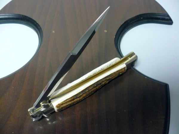 Picklock - Frank Beltrame - Italian stiletto -pugnale 28cm, lama baionetta- corno di cervo FB  P28/63 -4