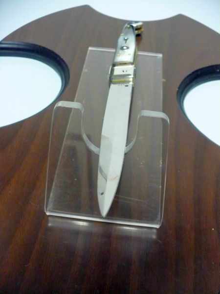 Siciliano,Picklock A.G.A. Campolin sicilian fighting - italian stiletto 30 cm - corno di bufalo brasiliano / brazilian buffalo horn - 4
