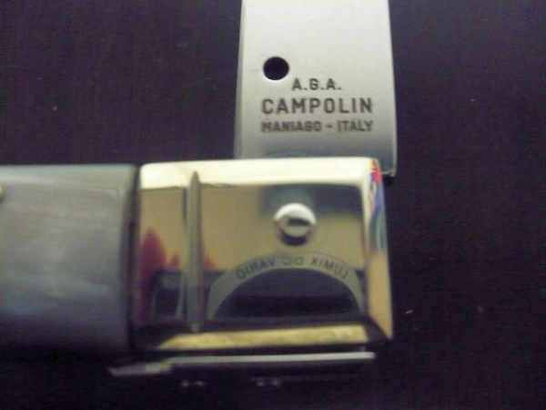 Siciliano,Picklock A.G.A. Campolin sicilian fighting - italian stiletto 30 cm - corno di bufalo brasiliano / brazilian buffalo horn - 4