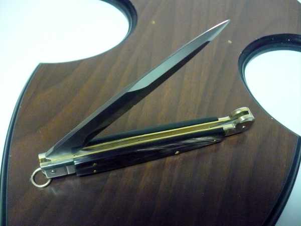 Siciliano A.G.A. Campolin sicilian fighting - italian stiletto 30 cm - brazilian buffalo horn - 4