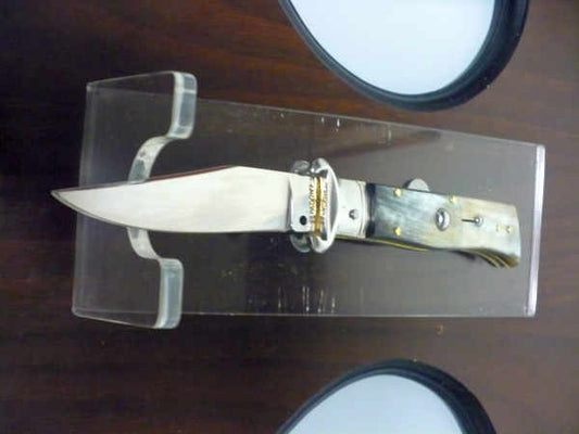 Famiglia Spadon - stiletto  calibro /20 - bufalo brasiliano - taglio clasico clip point - 4