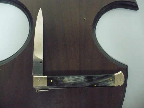 Famiglia Spadon - stiletto  falcon /28 - bufalo brasiliano - lama a swedge vecchio stile - 4