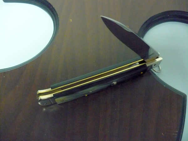 Famiglia Spadon - stiletto  falcon /28 - bufalo brasiliano - lama a swedge vecchio stile - 4