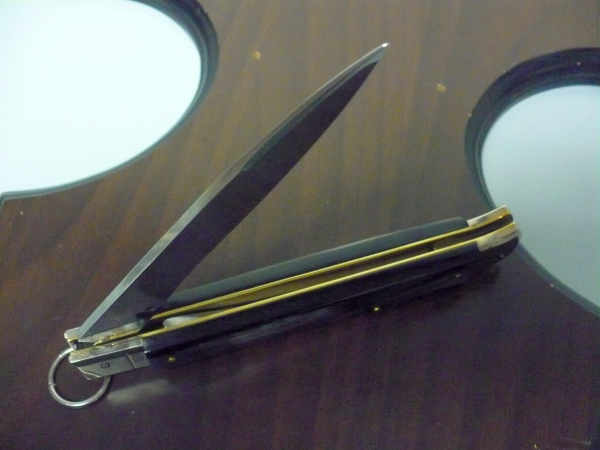 Famiglia Spadon - stiletto  falcon /28 - bufalo brasiliano - lama a swedge vecchio stile - 4