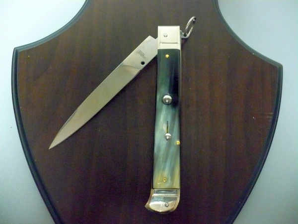 Famiglia Spadon - stiletto  falcon /28 - bufalo brasiliano - lama a swedge vecchio stile - 4
