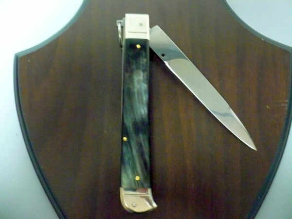 Famiglia Spadon - stiletto  falcon /28 - bufalo brasiliano - lama a swedge vecchio stile - 4