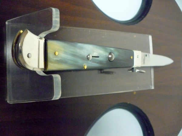 Famiglia Spadon - stiletto  falcon /28 - bufalo brasiliano - lama a swedge vecchio stile - 4