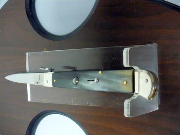 Famiglia Spadon - stiletto  falcon /28 - bufalo brasiliano - lama a swedge vecchio stile - 4