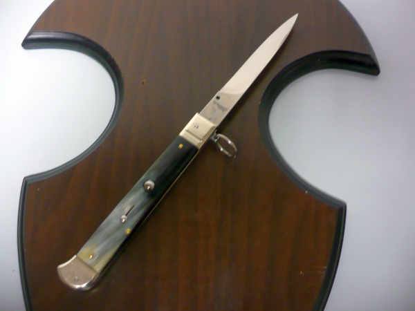 Famiglia Spadon - stiletto  falcon /28 - bufalo brasiliano - lama a swedge vecchio stile - 4