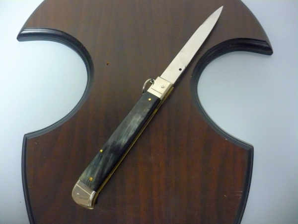 Famiglia Spadon - stiletto  falcon /28 - bufalo brasiliano - lama a swedge vecchio stile - 4