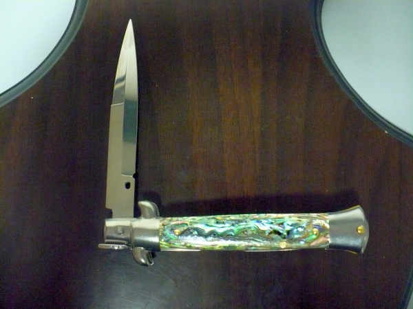 Frank Beltrame - italian stiletto -20 cm, abalone - lama baionetta - modello FB 20 /96B