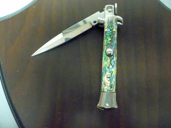 Frank Beltrame - italian stiletto -20 cm, abalone - lama baionetta - modello FB 20 /96B