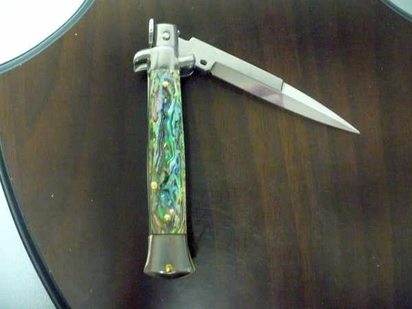 Frank Beltrame - italian stiletto -20 cm, abalone - lama baionetta - modello FB 20 /96B