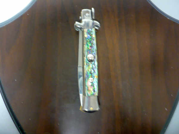 Frank Beltrame - italian stiletto -20 cm, abalone - lama baionetta - modello FB 20 /96B