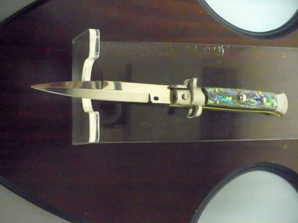 Frank Beltrame - italian stiletto -20 cm, abalone - lama baionetta - modello FB 20 /96B