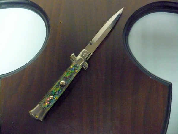 Frank Beltrame - italian stiletto -20 cm, abalone - lama baionetta - modello FB 20 /96B