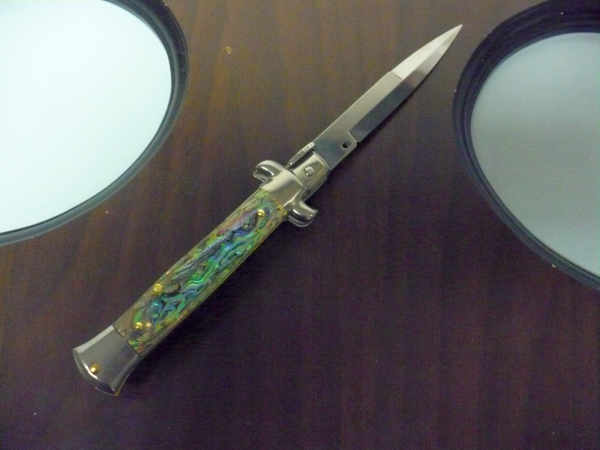 Frank Beltrame - italian stiletto -20 cm, abalone - lama baionetta - modello FB 20 /96B