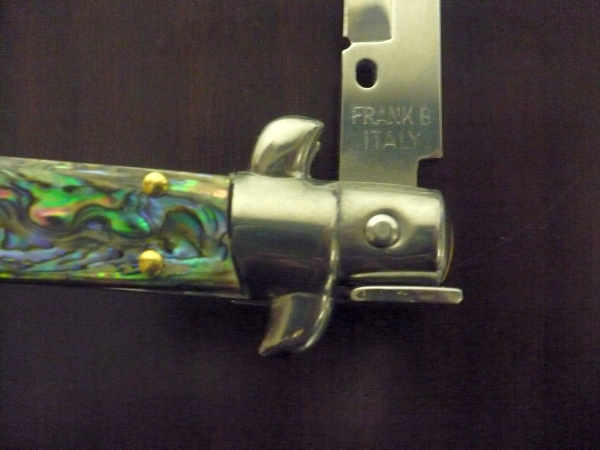 Frank Beltrame - italian stiletto -20 cm, abalone - lama baionetta - modello FB 20 /96B