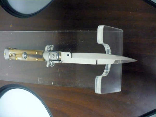 Frank Beltrame -  italian stiletto 20cm, bufalo chiaro -lama baionetta - 20FB/48B - 1