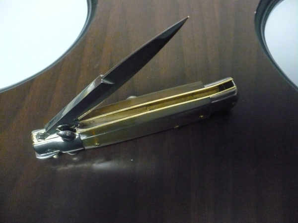 Frank Beltrame -  italian stiletto 20cm, bufalo chiaro -lama baionetta - 20FB/48B - 5