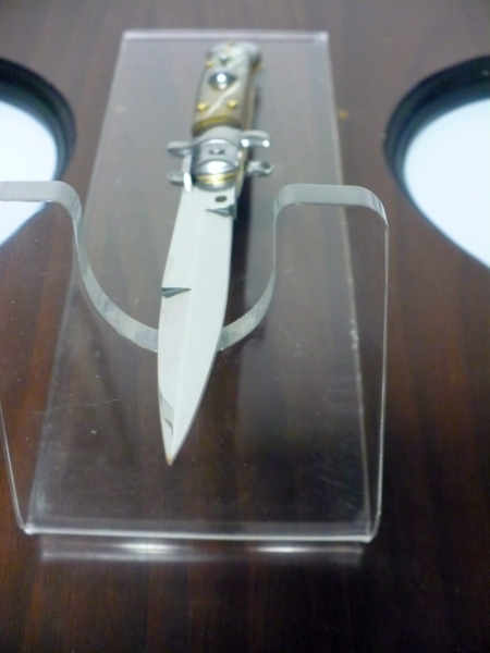 Frank Beltrame -  italian stiletto 20cm, bufalo chiaro -lama baionetta - 20FB/48B - 5
