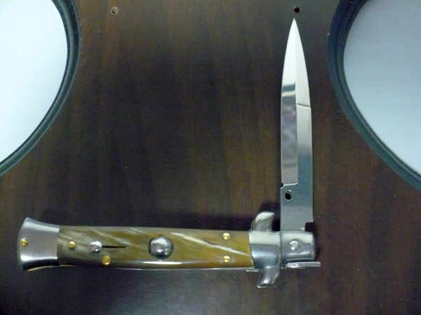Frank Beltrame -  italian stiletto 20cm, bufalo chiaro -lama baionetta - 20FB/48B - 5